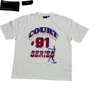 ASOS DESIGN “Court Series 91” Graphic Tee – Oversized Fit (Size S)